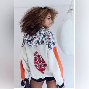 NWT FP Movement Final Call Buti Hoodie in Size XS color Scarlet Sport Black Flor